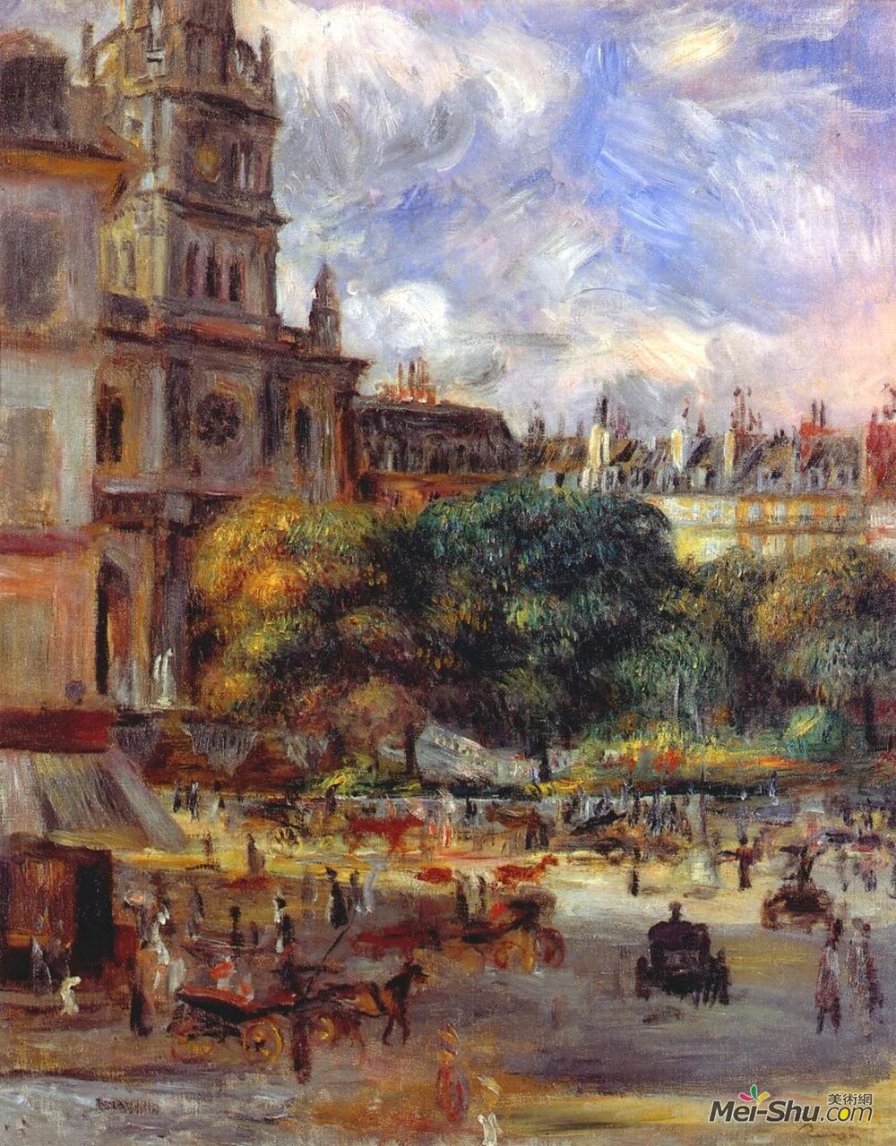 皮耶尔·奥古斯特·雷诺阿(Pierre-Auguste Renoir)高清作品《巴黎多伦多圣三一教堂》