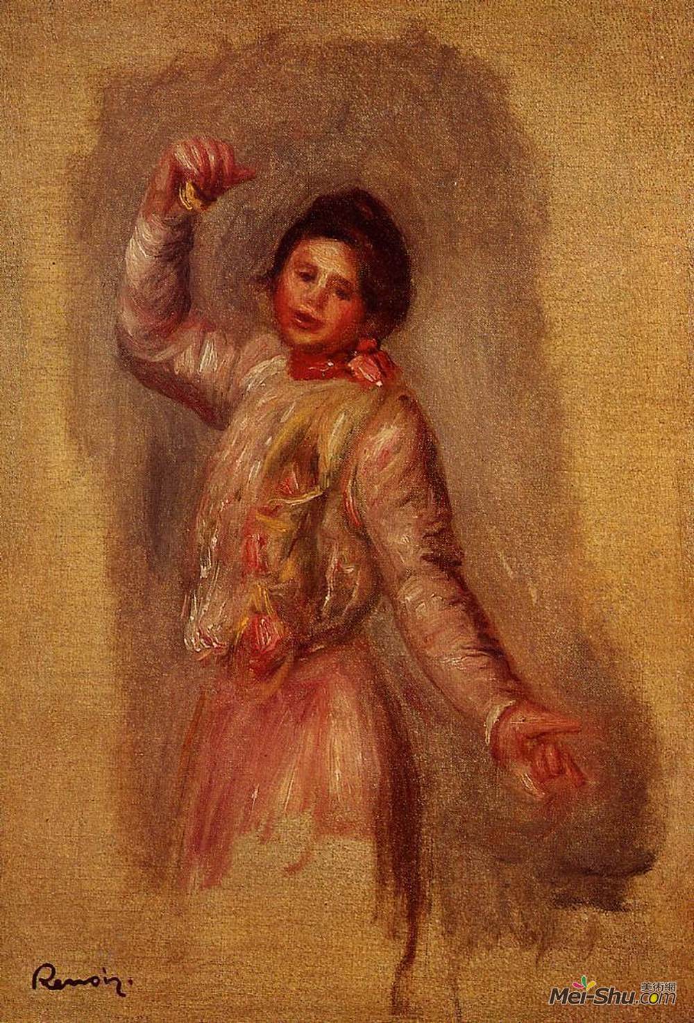 皮耶尔·奥古斯特·雷诺阿(Pierre-Auguste Renoir)高清作品《Dancer with Castenets》