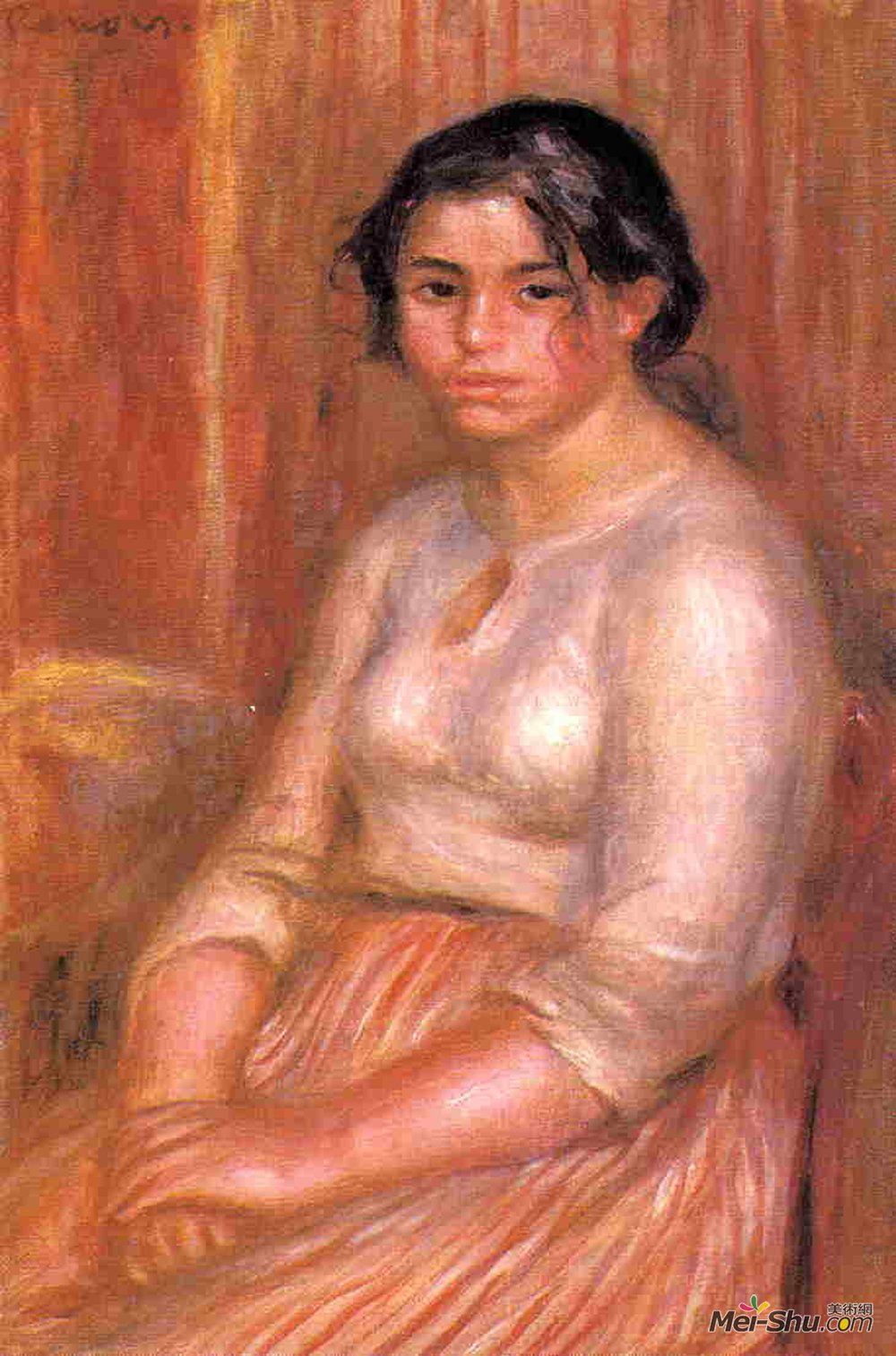 皮耶尔·奥古斯特·雷诺阿(Pierre-Auguste Renoir)高清作品《加布里埃坐》