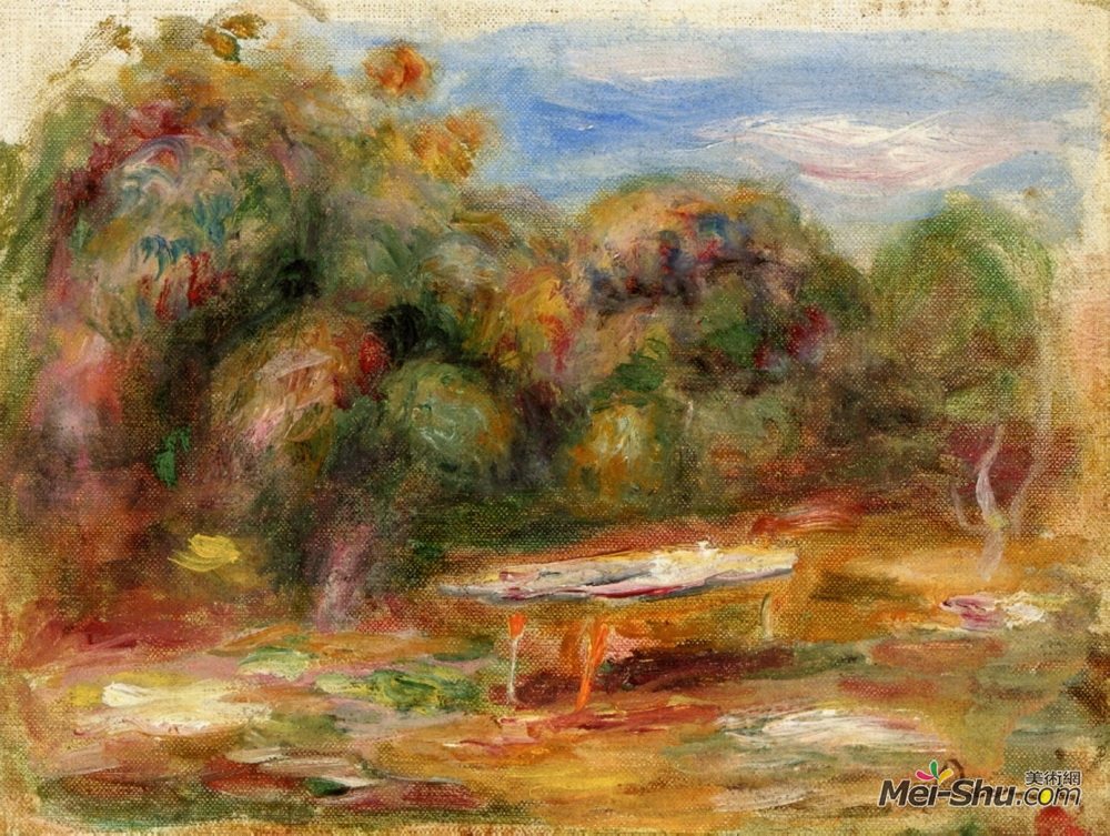 皮耶尔·奥古斯特·雷诺阿(Pierre-Auguste Renoir)高清作品《In the Garden at Collettes in Cagnes》