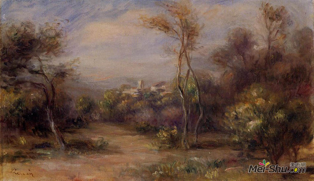 皮耶尔·奥古斯特·雷诺阿(Pierre-Auguste Renoir)高清作品《卡纳斯附近的风景》