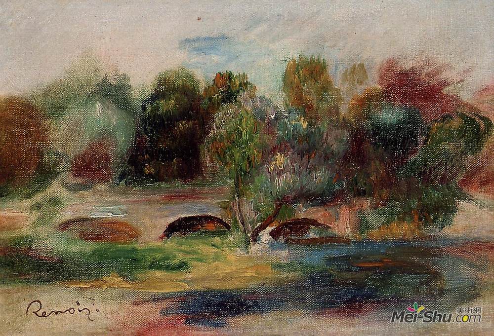 皮耶尔·奥古斯特·雷诺阿(Pierre-Auguste Renoir)高清作品《桥梁景观》