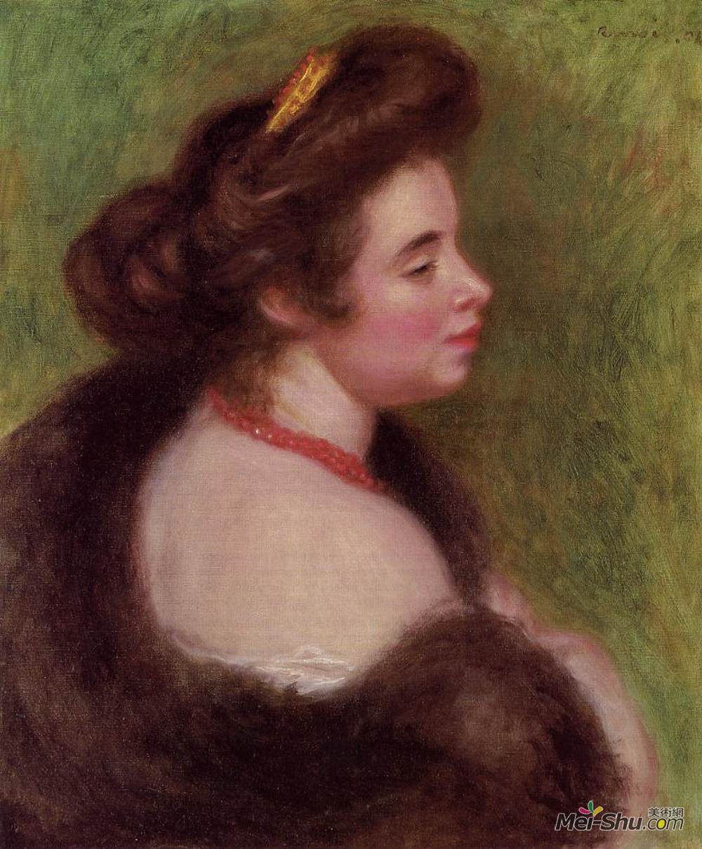 皮耶尔·奥古斯特·雷诺阿(Pierre-Auguste Renoir)高清作品《Madame Maurice Denis nee Jeanne Boudot》