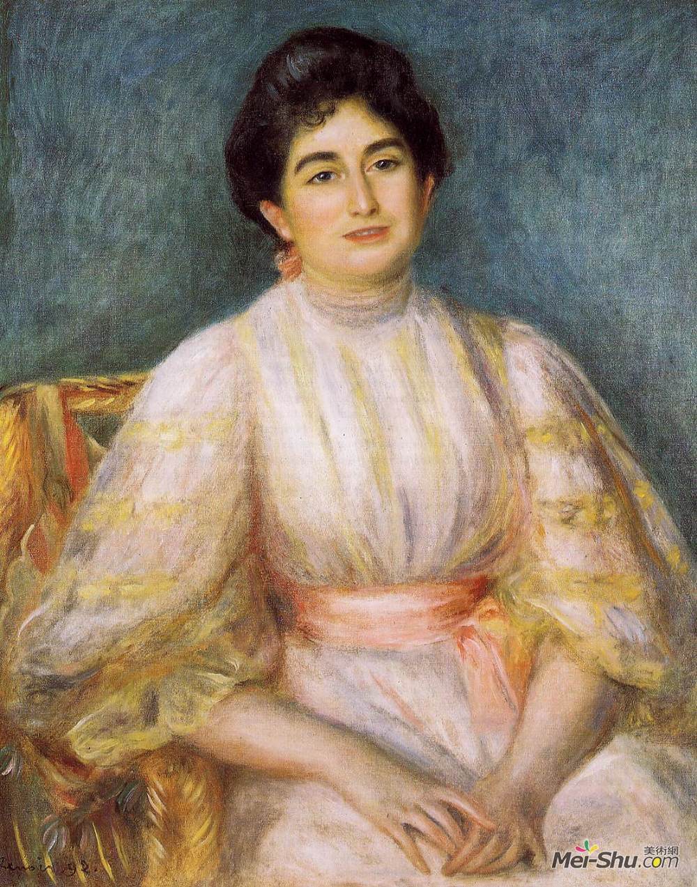 皮耶尔·奥古斯特·雷诺阿(Pierre-Auguste Renoir)高清作品《Madame Paul Gallimard nee. Lucie Duche》