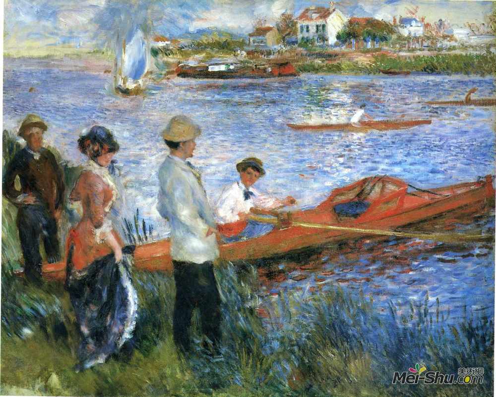 皮耶尔·奥古斯特·雷诺阿(Pierre-Auguste Renoir)高清作品《Oarsmen at Chatou》