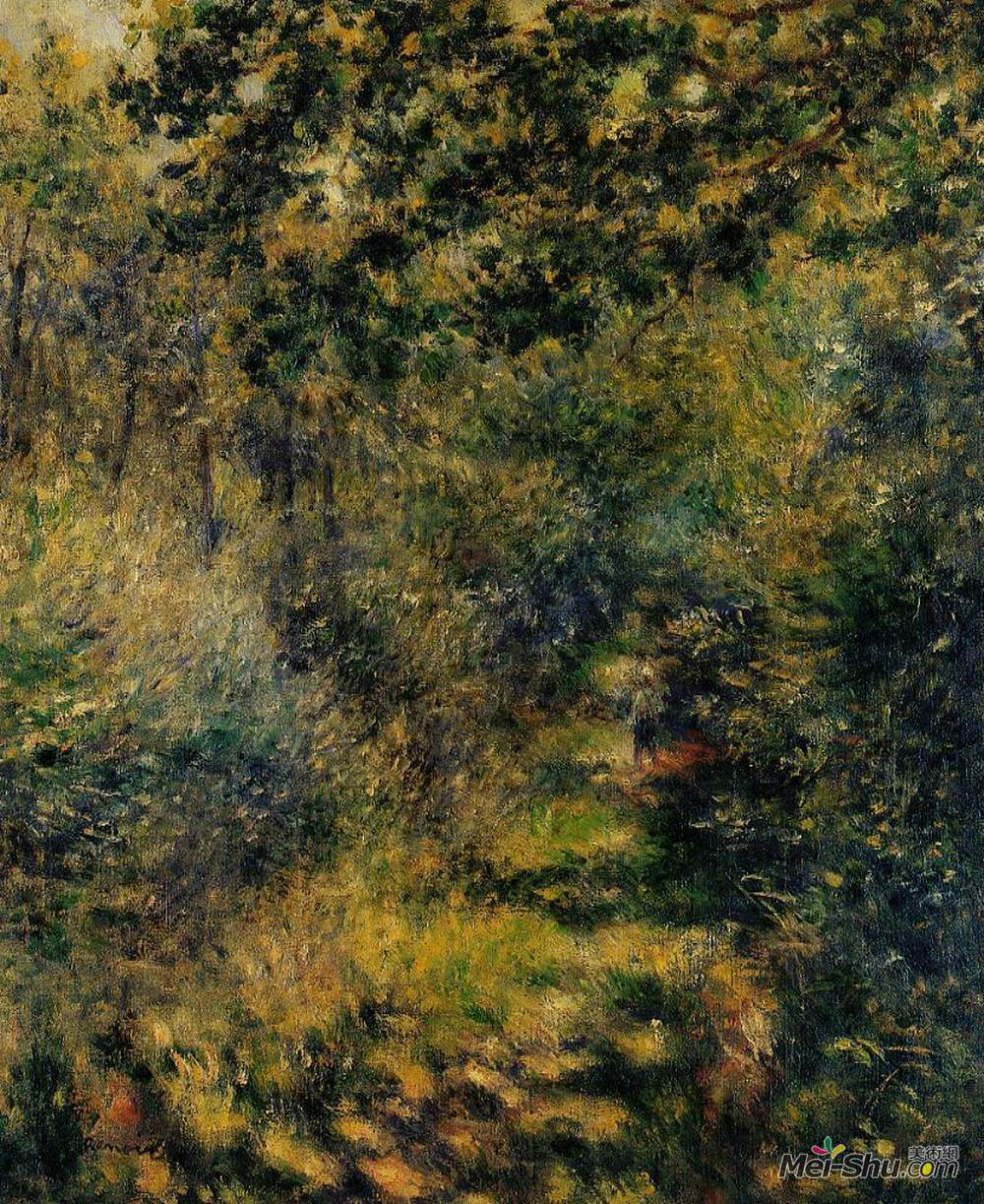 皮耶尔·奥古斯特·雷诺阿(Pierre-Auguste Renoir)高清作品《穿过树林的路》