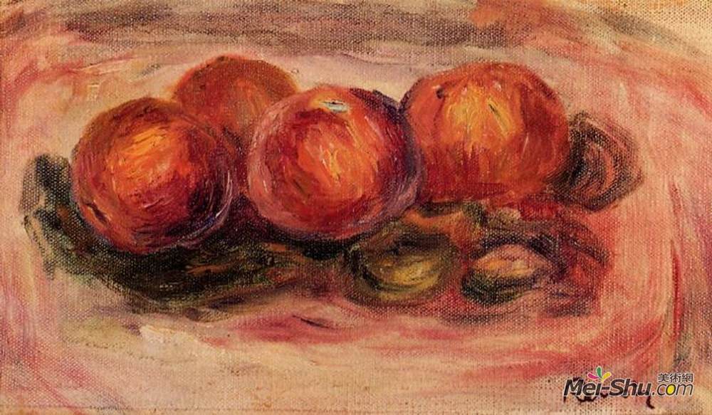 皮耶尔·奥古斯特·雷诺阿(Pierre-Auguste Renoir)高清作品《桃子和杏仁》