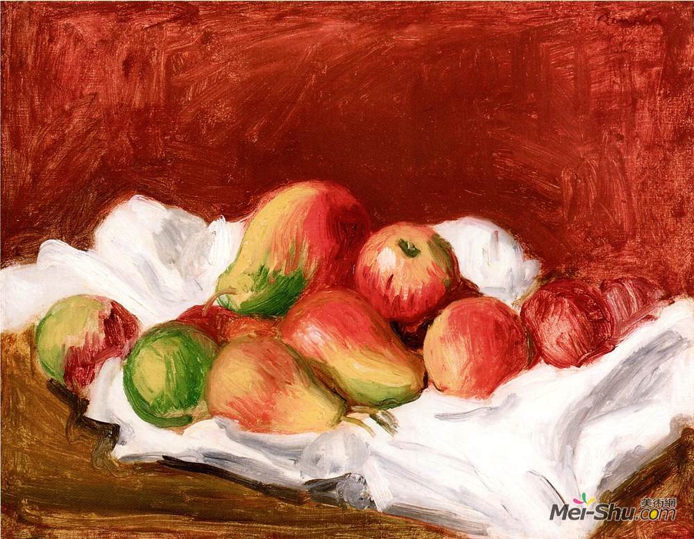 皮耶尔·奥古斯特·雷诺阿(Pierre-Auguste Renoir)高清作品《梨苹果》