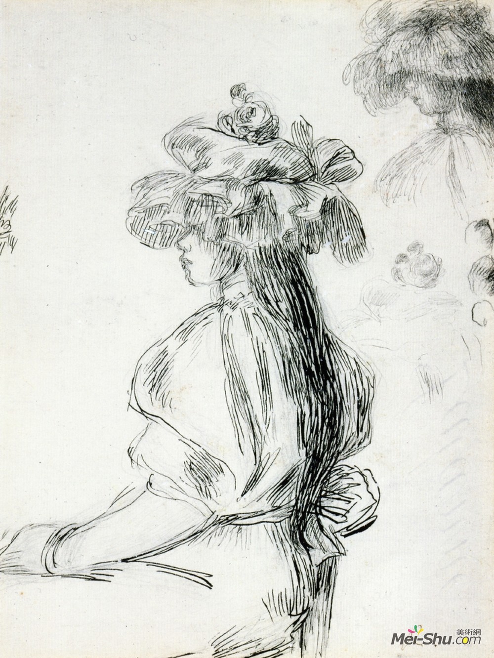 皮耶尔·奥古斯特·雷诺阿(Pierre-Auguste Renoir)高清作品《小女孩肖像》