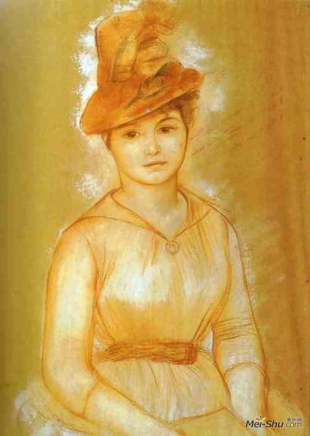 皮耶尔·奥古斯特·雷诺阿(Pierre-Auguste Renoir)高清作品《女性肖像》