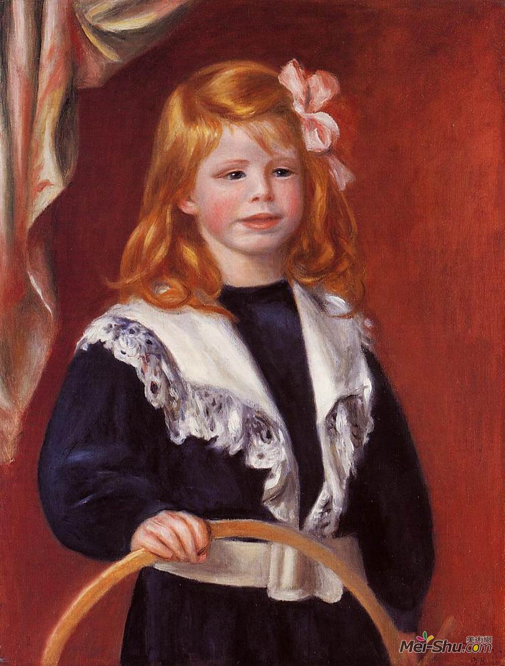 皮耶尔·奥古斯特·雷诺阿(Pierre-Auguste Renoir)高清作品《Portrait of Jean Renoir (Child with a Hoop)》