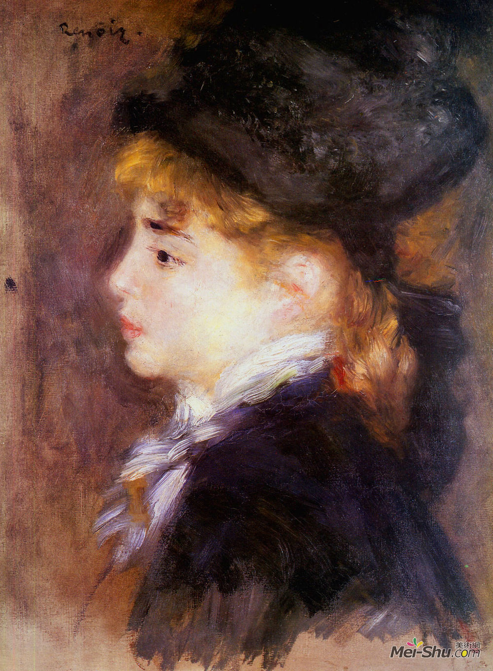 皮耶尔·奥古斯特·雷诺阿(Pierre-Auguste Renoir)高清作品《玛戈特肖像（模特肖像）》