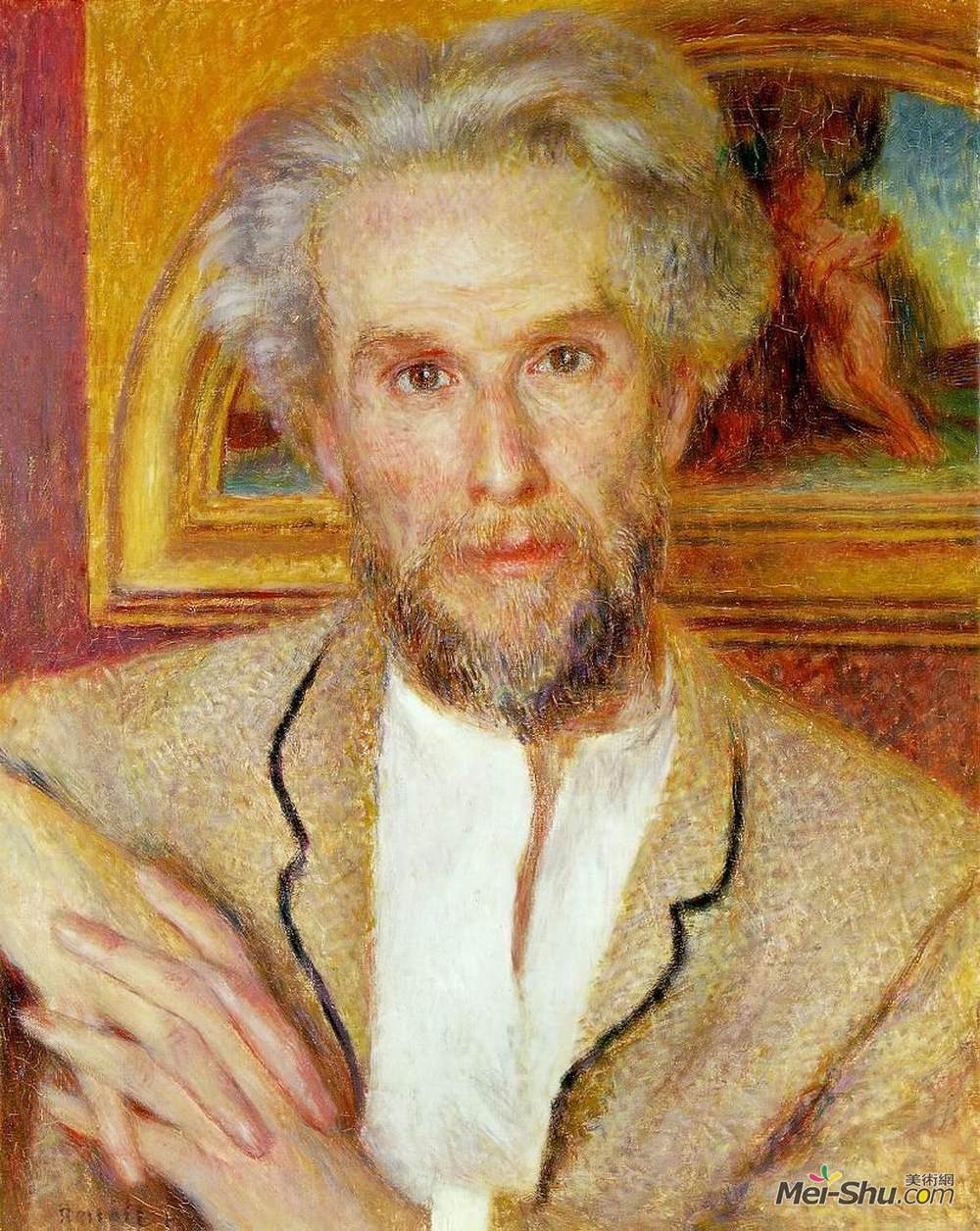 皮耶尔·奥古斯特·雷诺阿(Pierre-Auguste Renoir)高清作品《Portrait of Victor Chocquet》