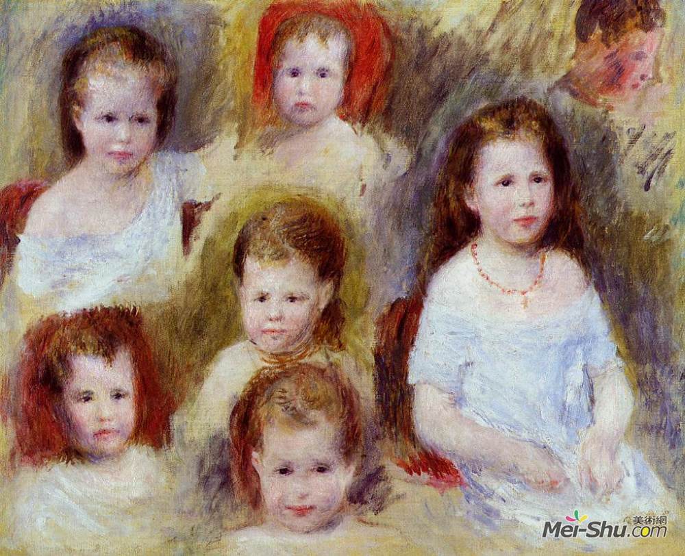 皮耶尔·奥古斯特·雷诺阿(Pierre-Auguste Renoir)高清作品《Portraits of Marie Sophie Chocquet》