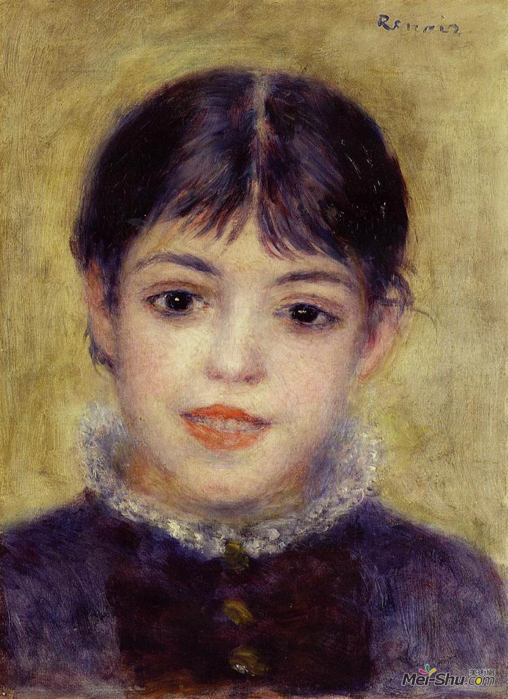 《微笑的少女》皮耶尔·奥古斯特·雷诺阿(pierre-auguste renoir)