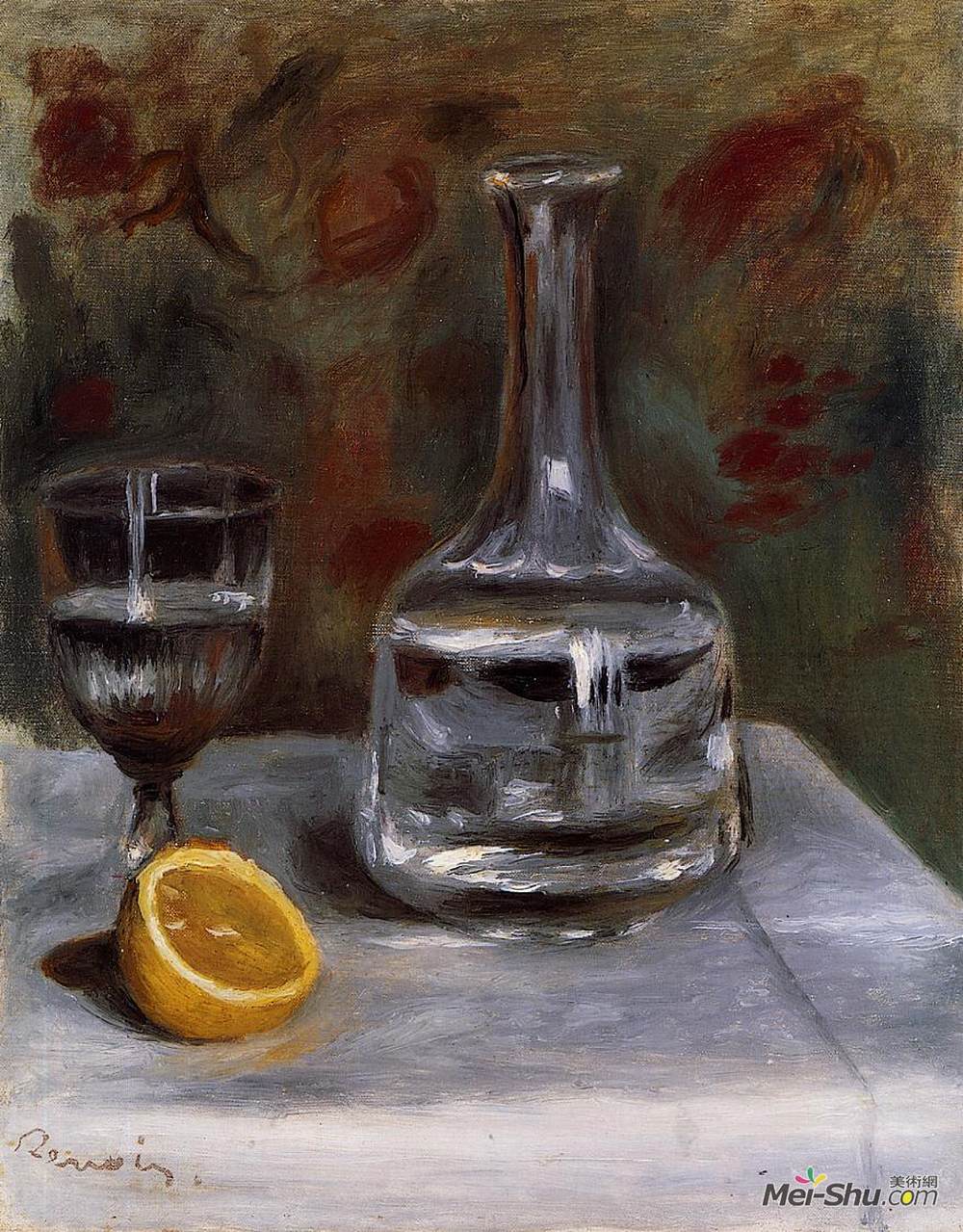 皮耶尔·奥古斯特·雷诺阿(Pierre-Auguste Renoir)高清作品《卡拉菲静物》