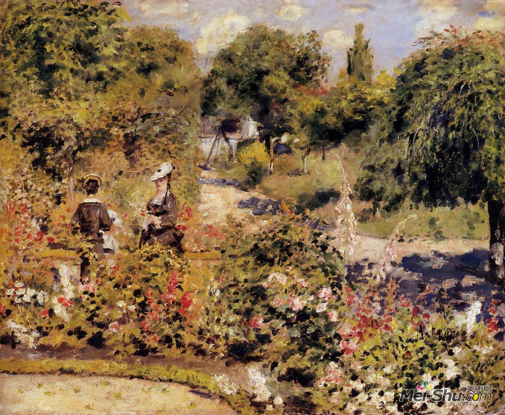 皮耶尔·奥古斯特·雷诺阿(Pierre-Auguste Renoir)高清作品《丰特奈的花园》