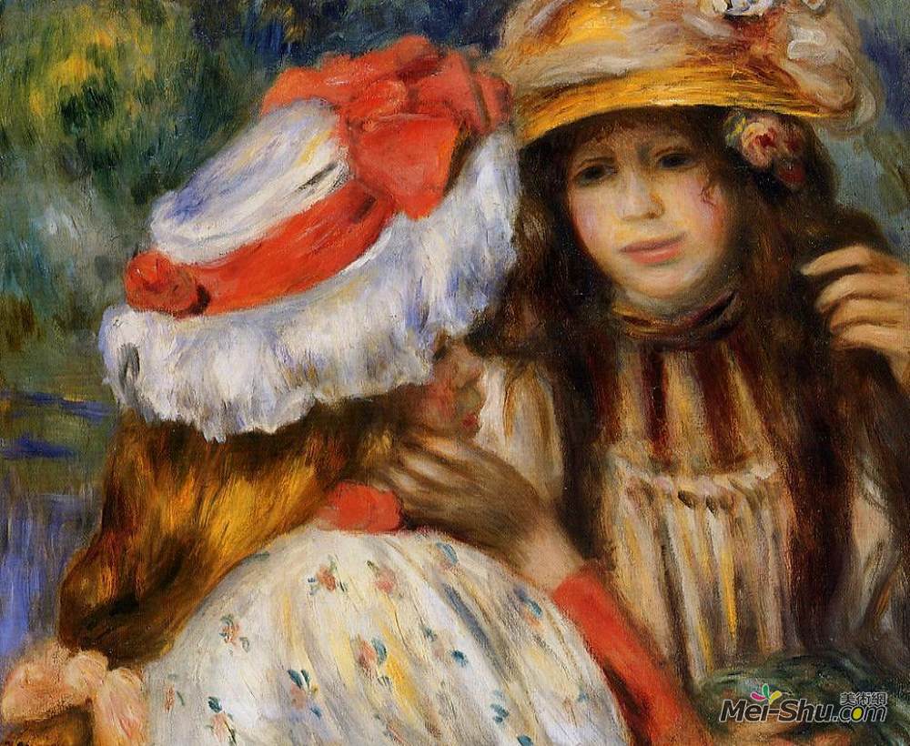 皮耶尔·奥古斯特·雷诺阿(Pierre-Auguste Renoir)高清作品《两姐妹》