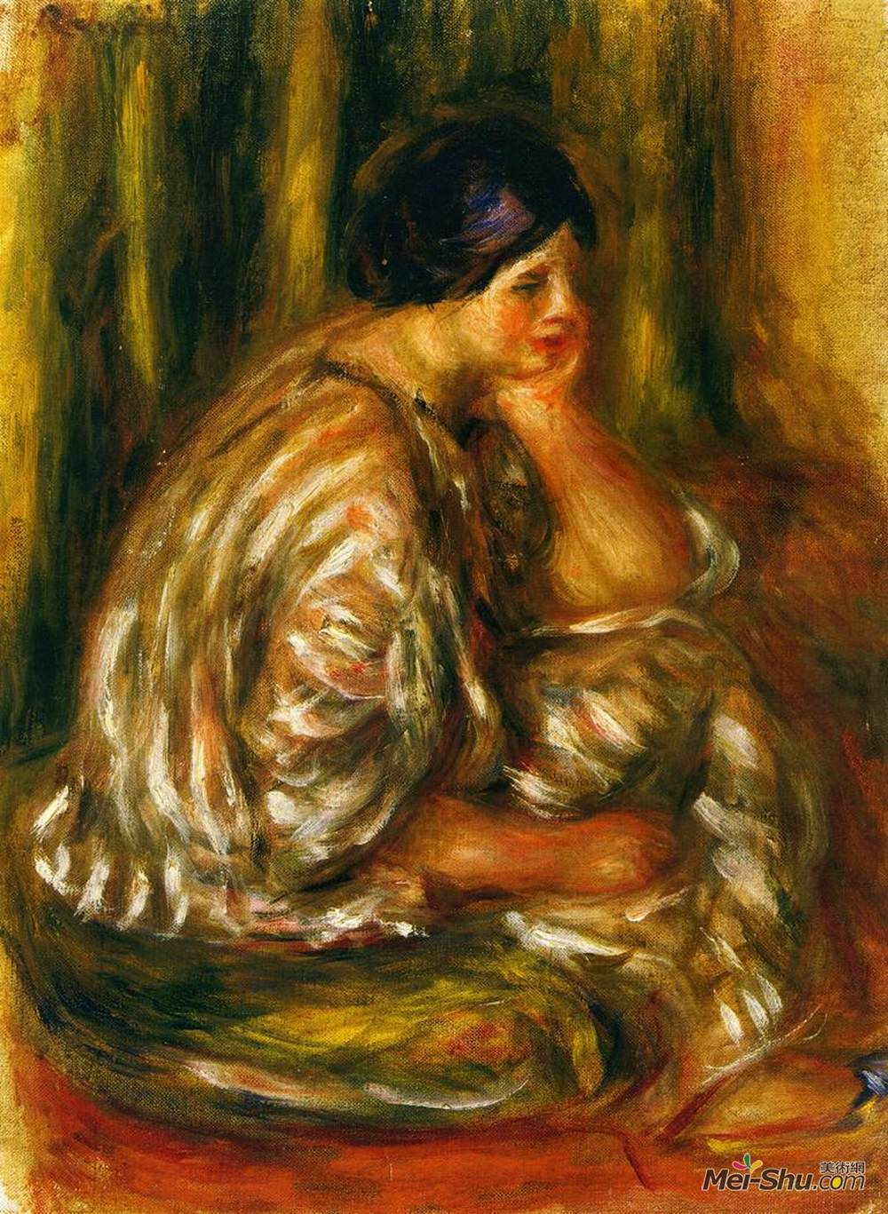 皮耶尔·奥古斯特·雷诺阿(Pierre-Auguste Renoir)高清作品《东方服饰中的女人》