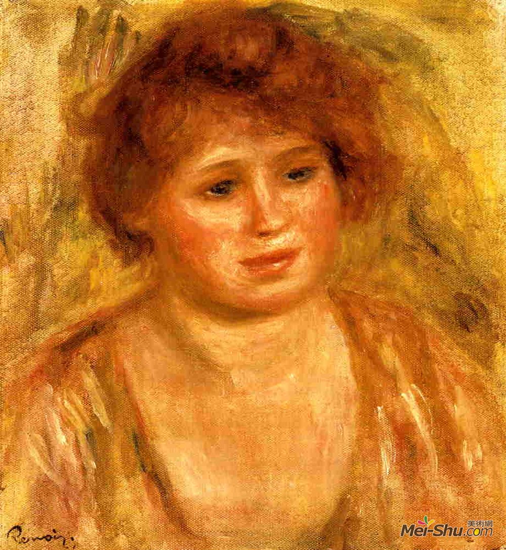皮耶尔·奥古斯特·雷诺阿(Pierre-Auguste Renoir)高清作品《女人的头》