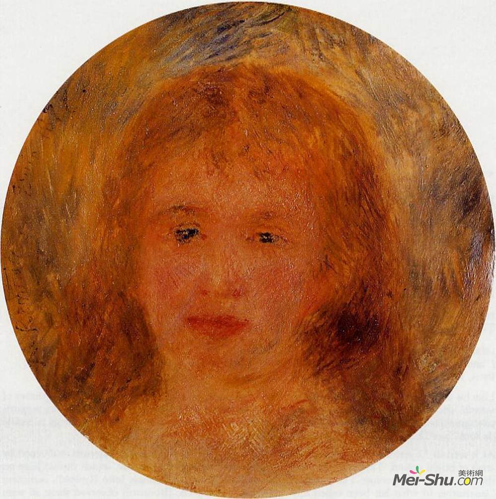 皮耶尔·奥古斯特·雷诺阿(Pierre-Auguste Renoir)高清作品《女人的头（Jeanne Samary）》