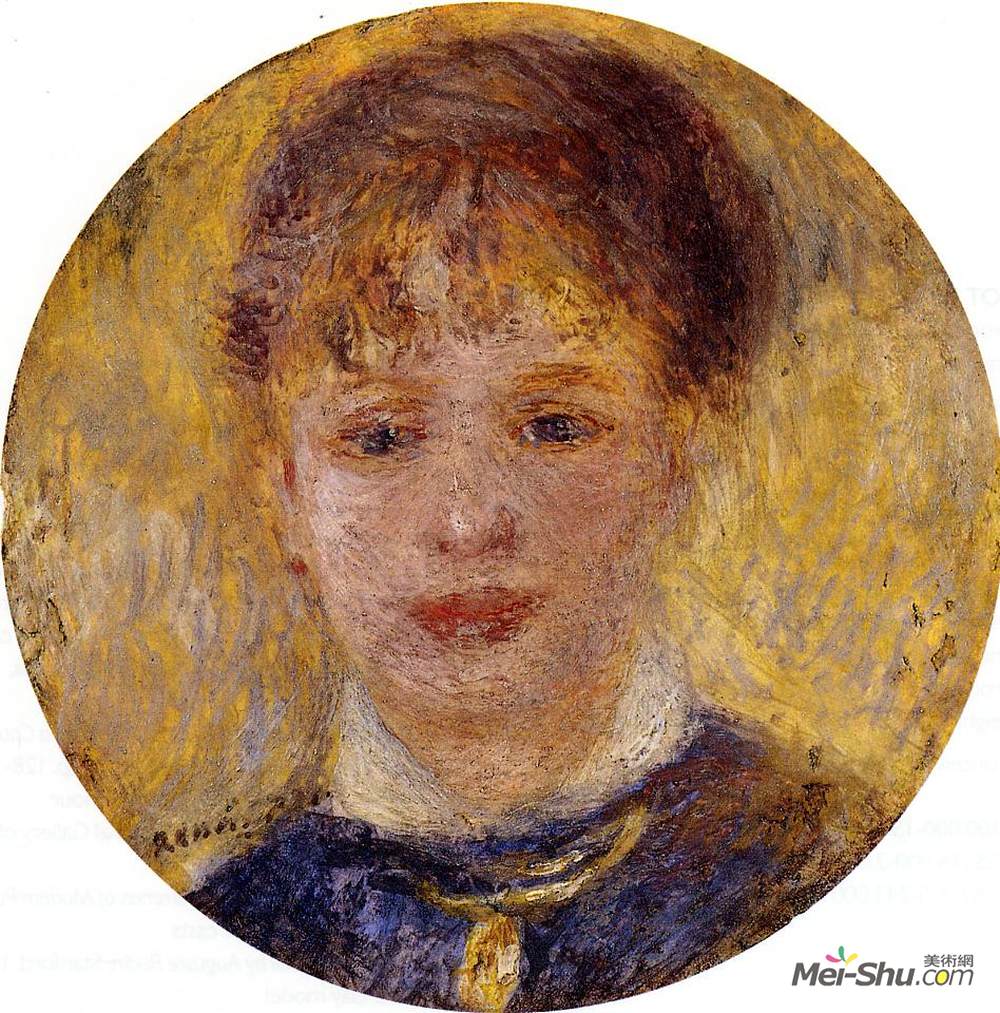 皮耶尔·奥古斯特·雷诺阿(Pierre-Auguste Renoir)高清作品《女人的头》