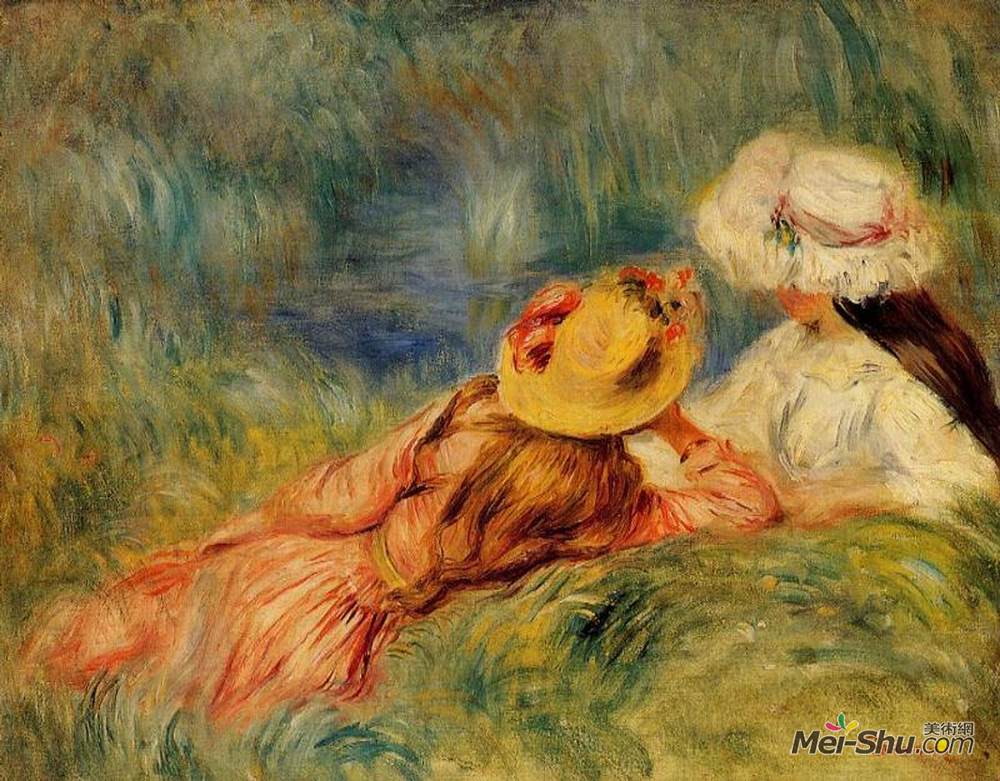 皮耶尔·奥古斯特·雷诺阿(Pierre-Auguste Renoir)高清作品《水旁的少女》