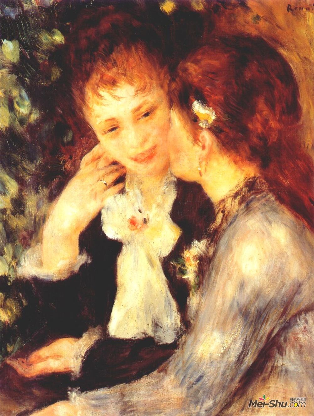 皮耶尔·奥古斯特·雷诺阿(Pierre-Auguste Renoir)高清作品《年轻女人说话（自信）》