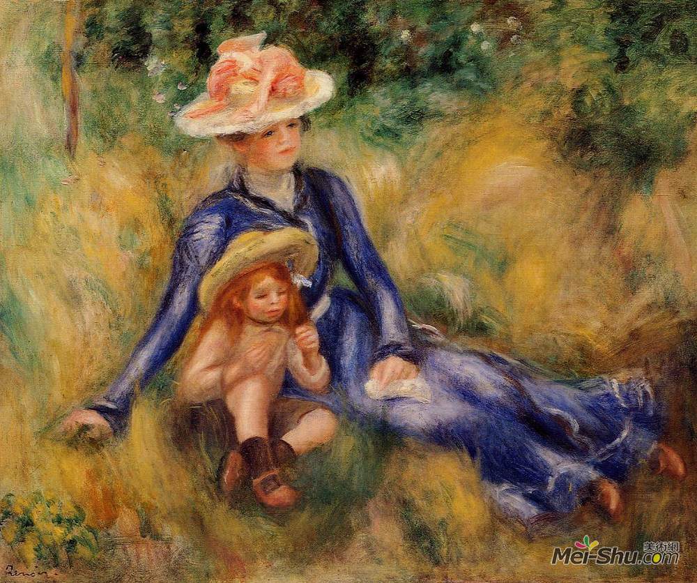 皮耶尔·奥古斯特·雷诺阿(Pierre-Auguste Renoir)高清作品《伊冯和姬恩》