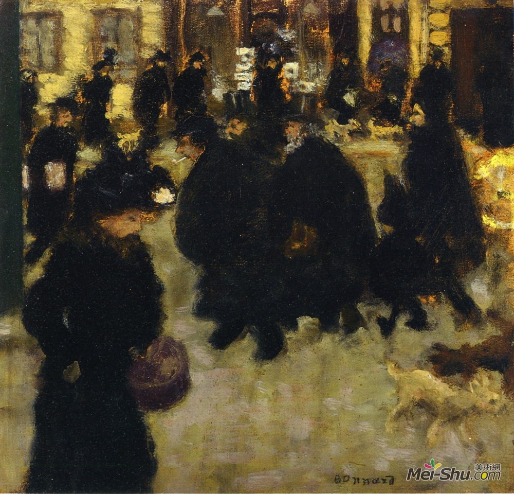 皮尔·波纳尔(Pierre Bonnard)高清作品《街头人物》