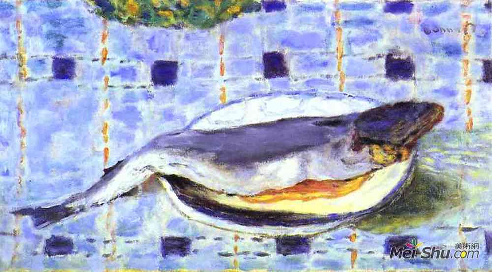 皮尔·波纳尔(Pierre Bonnard)高清作品《盘子里的鱼》