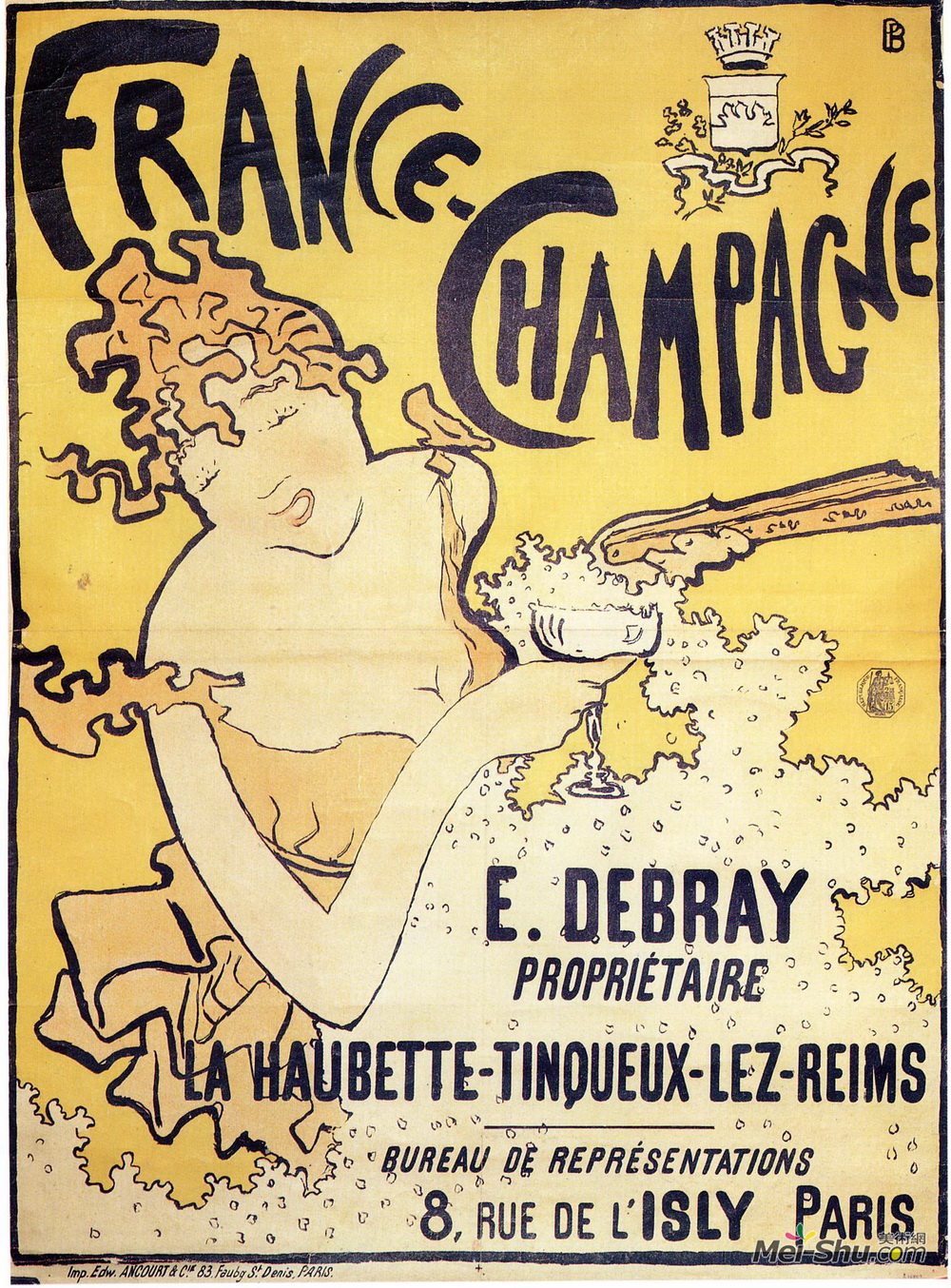 皮尔·波纳尔(Pierre Bonnard)高清作品《法国香槟广告海报》