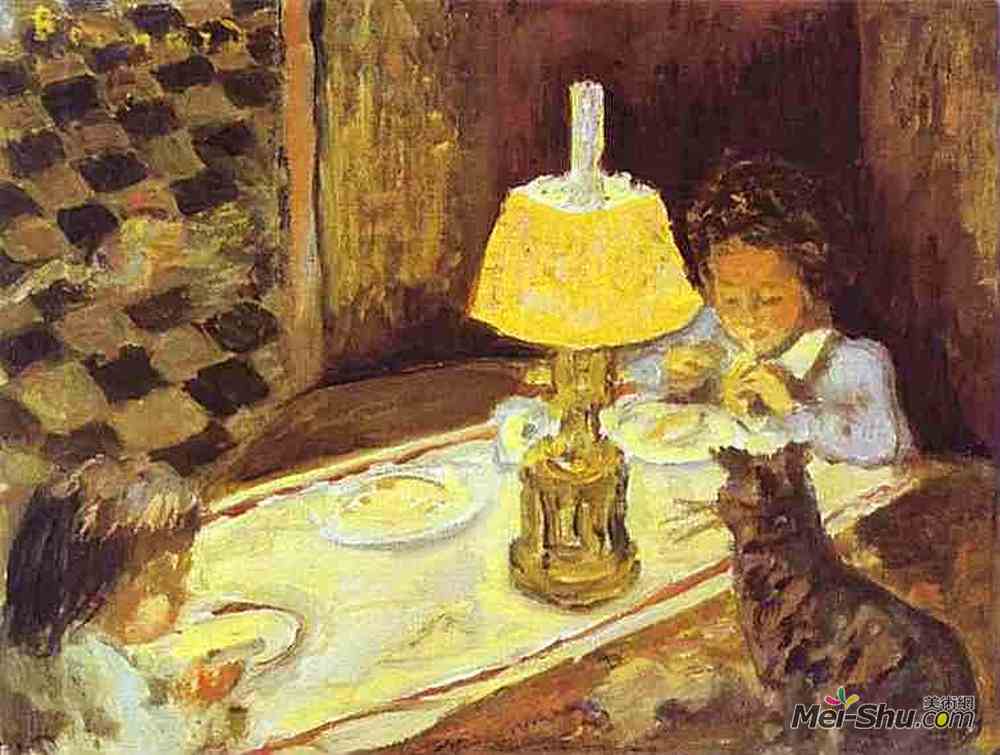 皮尔·波纳尔(Pierre Bonnard)高清作品《小吃的午餐》