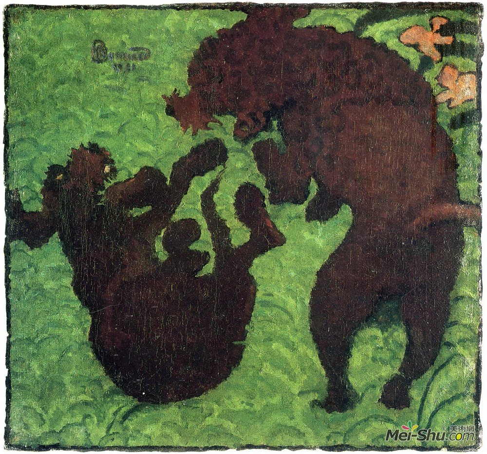 皮尔·波纳尔(Pierre Bonnard)高清作品《两只狮子狗》