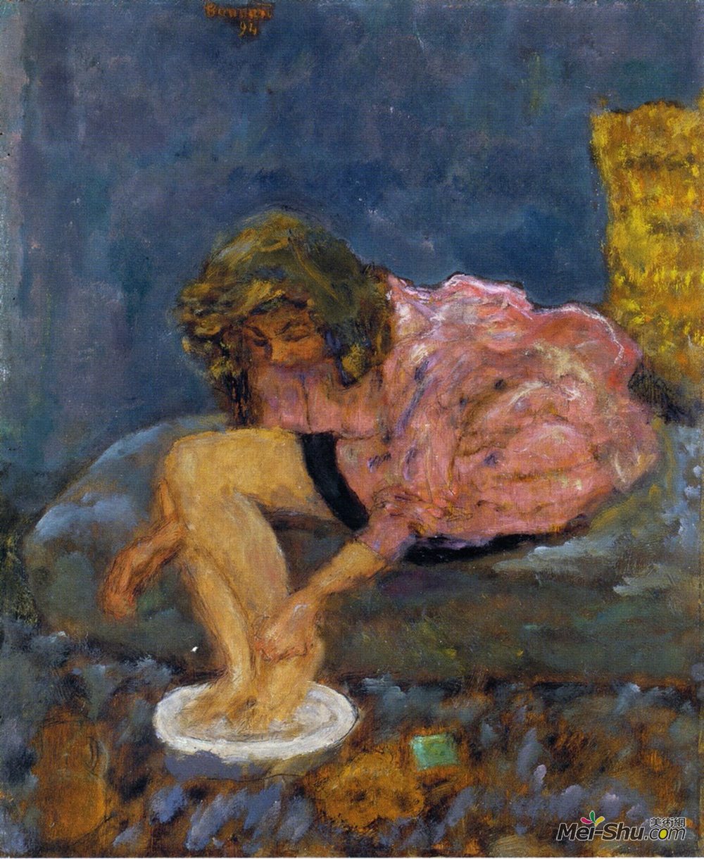 皮尔·波纳尔(Pierre Bonnard)高清作品《洗脚的女人》