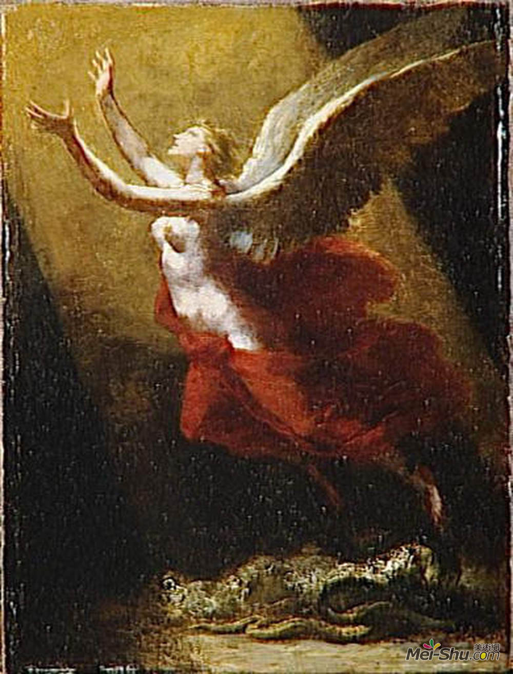 皮埃尔·保罗·普吕东(Pierre-Paul Prud'hon)高清作品《“研究”与“毁灭灵魂的纽带”》