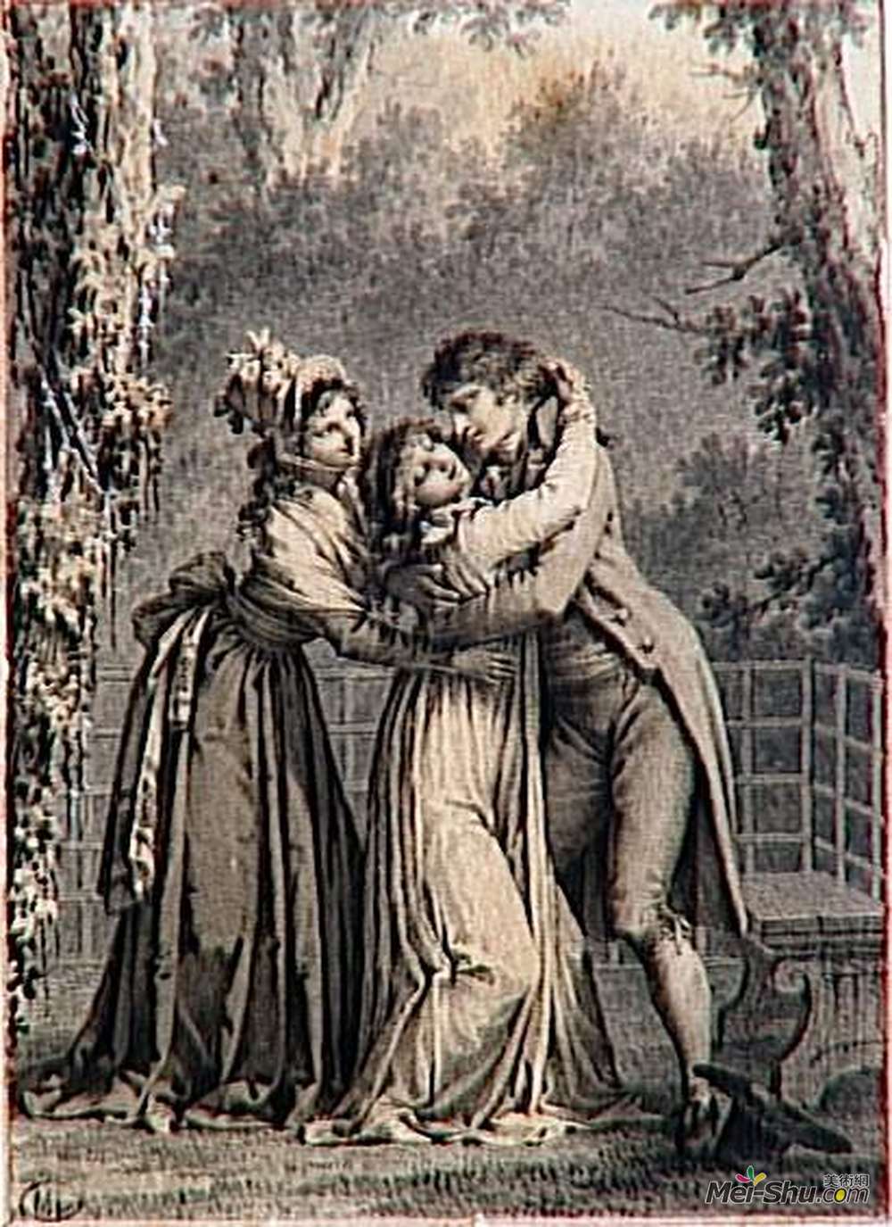 皮埃尔·保罗·普吕东(Pierre-Paul Prud'hon)高清作品《爱的第一个吻》