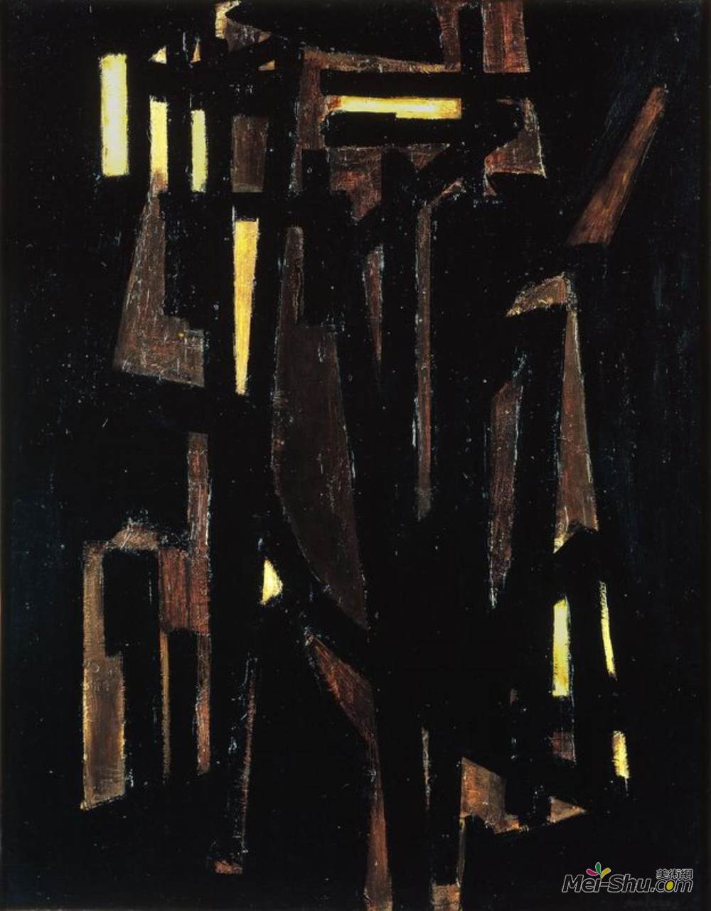 皮埃尔苏拉热pierresoulages高清作品peinture146x114cm1950