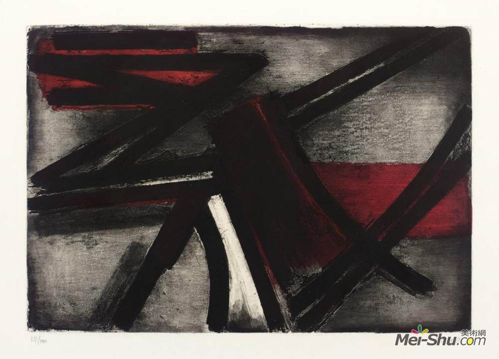 皮埃尔?苏拉热(Pierre Soulages)高清作品《蚀刻2号》