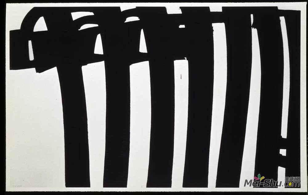 皮埃尔?苏拉热(Pierre Soulages)高清作品《Peinture 202 x 327 cm, 17 janvier 1970》