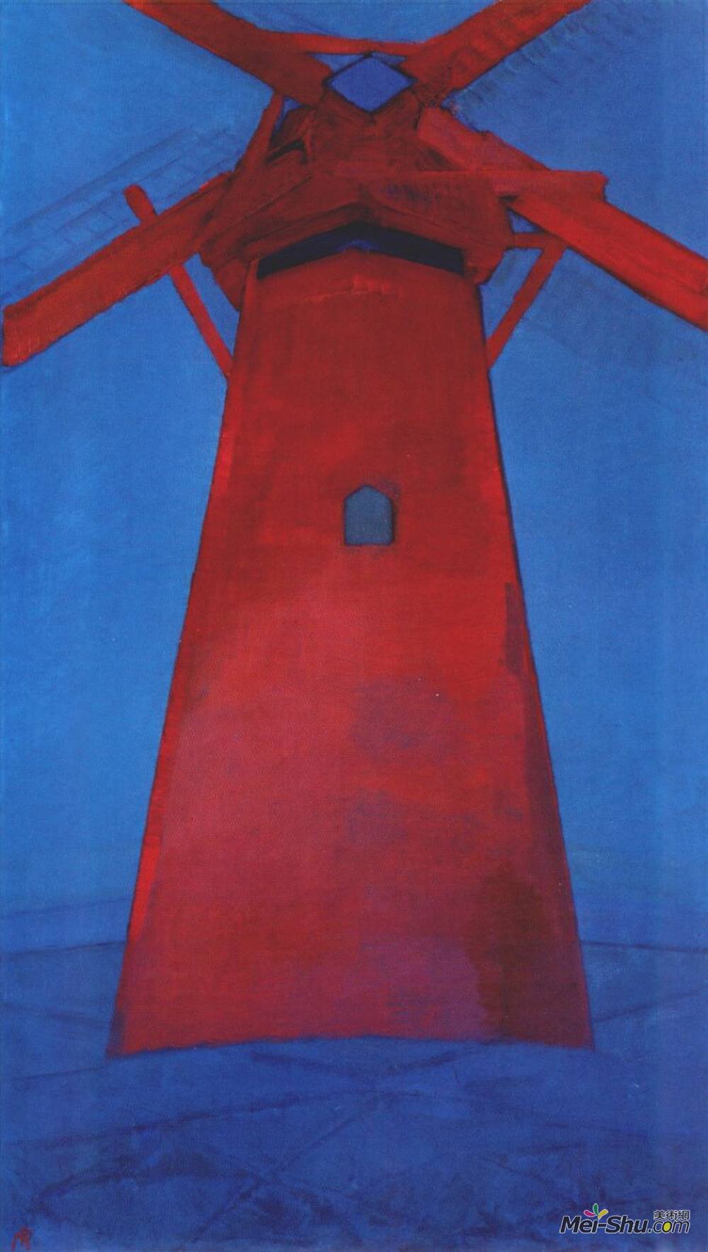 皮特·蒙德里安(Piet Mondrian)高清作品《红粉厂》