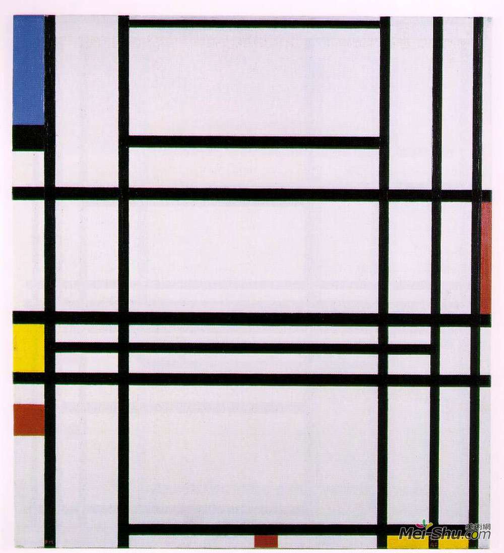 皮特·蒙德里安(Piet Mondrian)高清作品《10号作文》