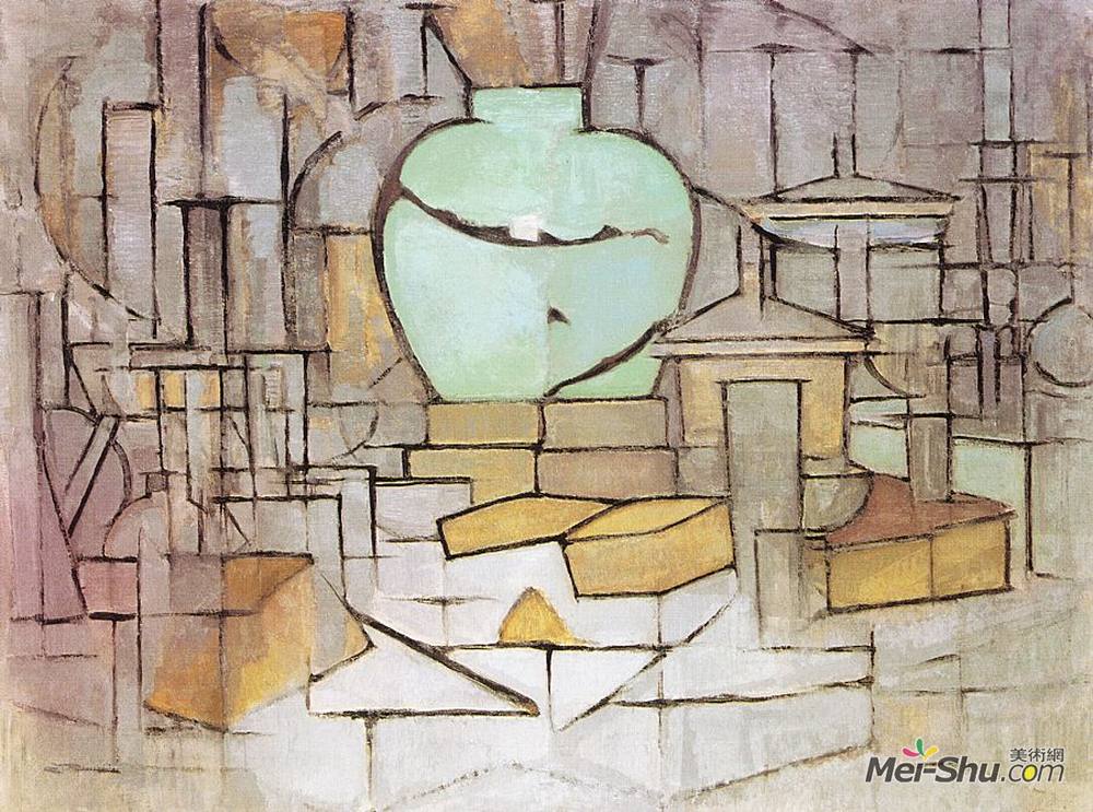 皮特·蒙德里安(Piet Mondrian)高清作品《姜饼2的静物》