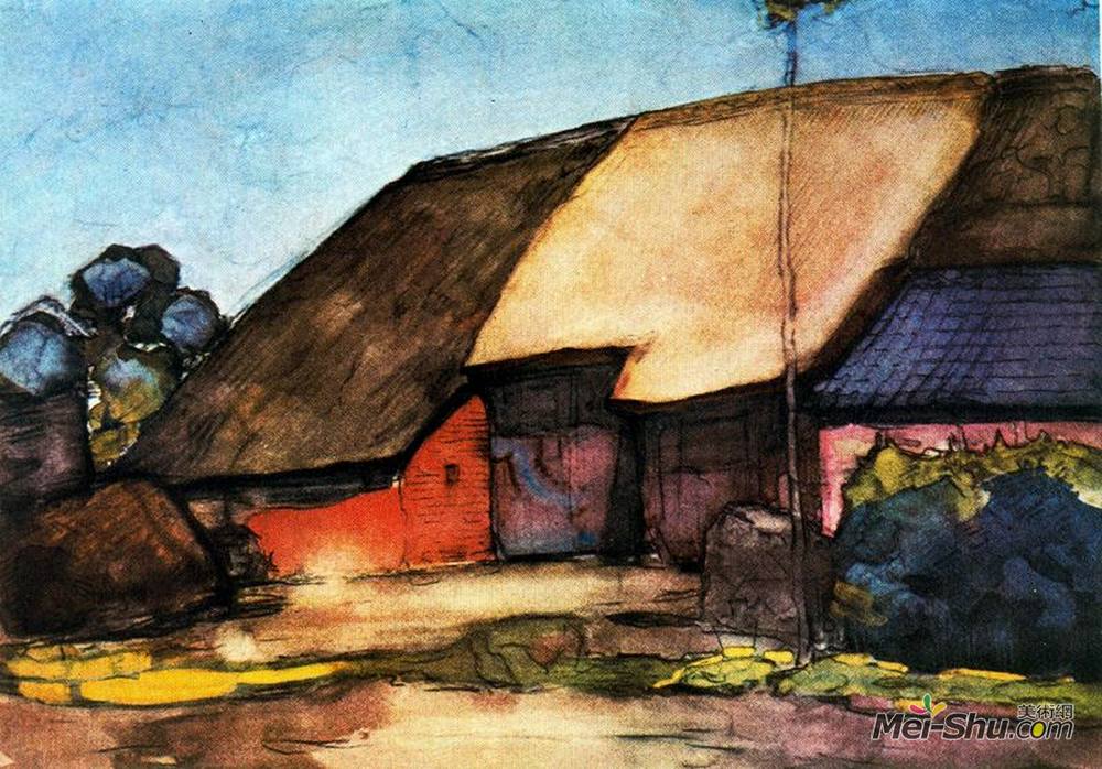 皮特·蒙德里安(Piet Mondrian)高清作品《尼斯特罗德的小农场》