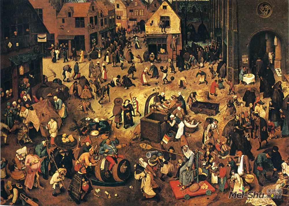 彼得·勃鲁盖尔(Pieter Bruegel the Elder)高清作品《狂欢节与四旬斋之争》