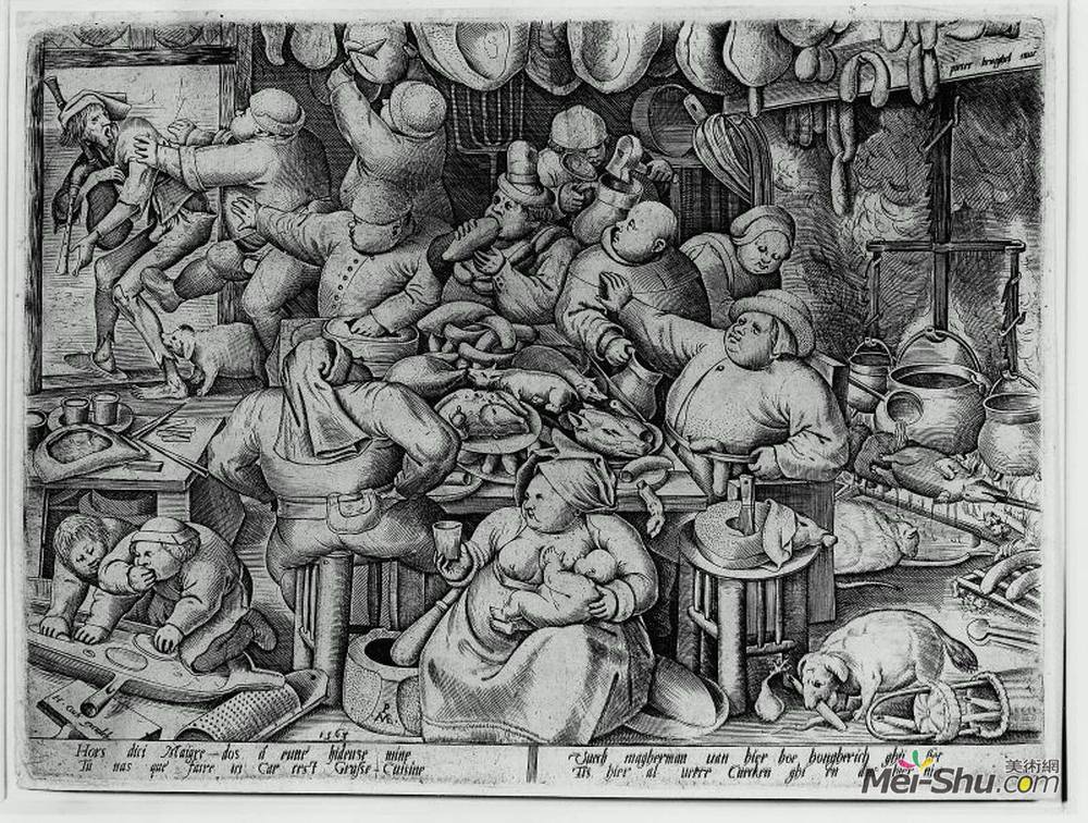 彼得·勃鲁盖尔(Pieter Bruegel the Elder)高清作品《肥肉厨房》