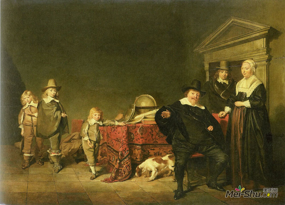 彼得·柯德(Pieter Codde)高清作品《家庭群体》