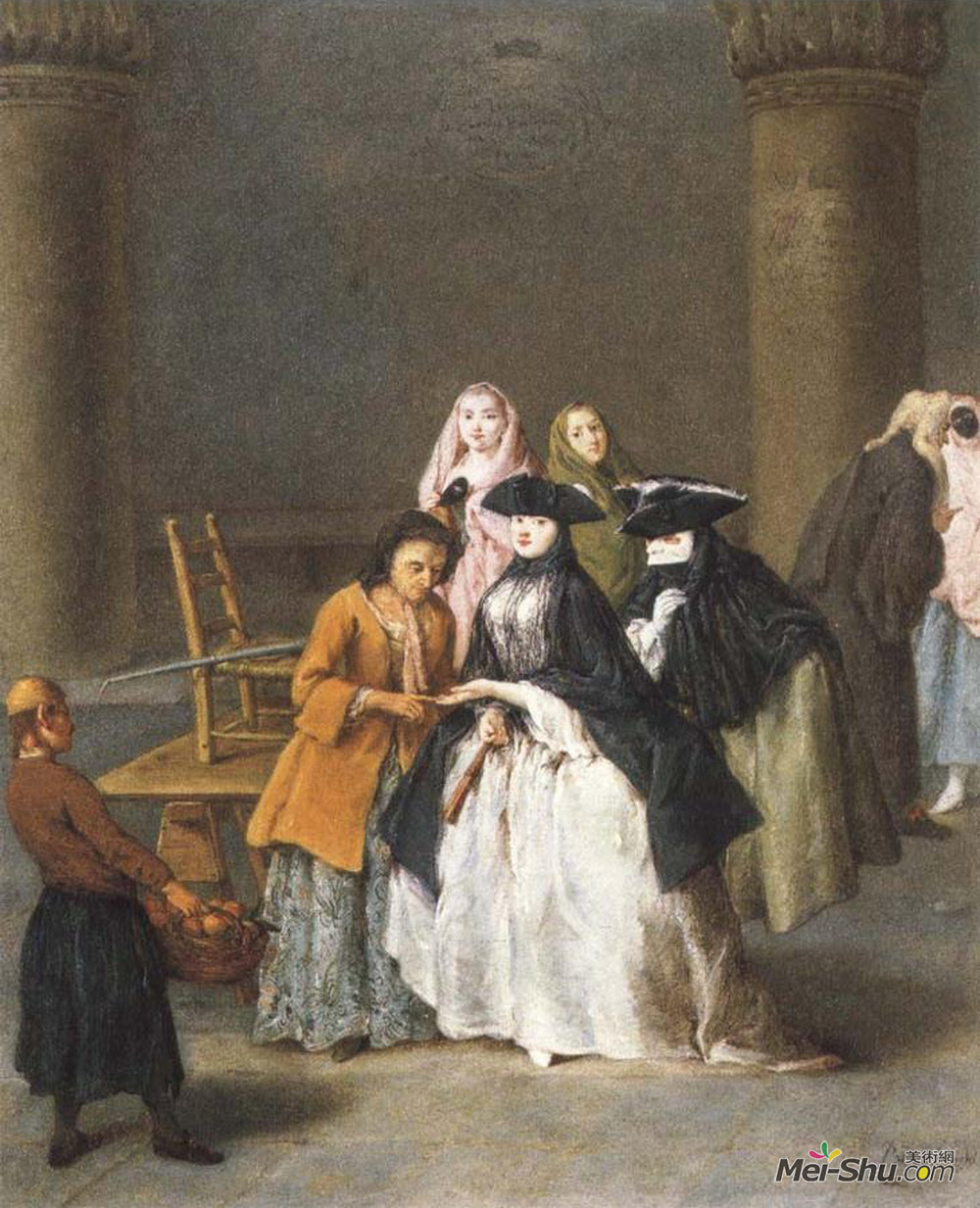 彼得罗·隆吉(Pietro Longhi)高清作品《威尼斯算命先生》