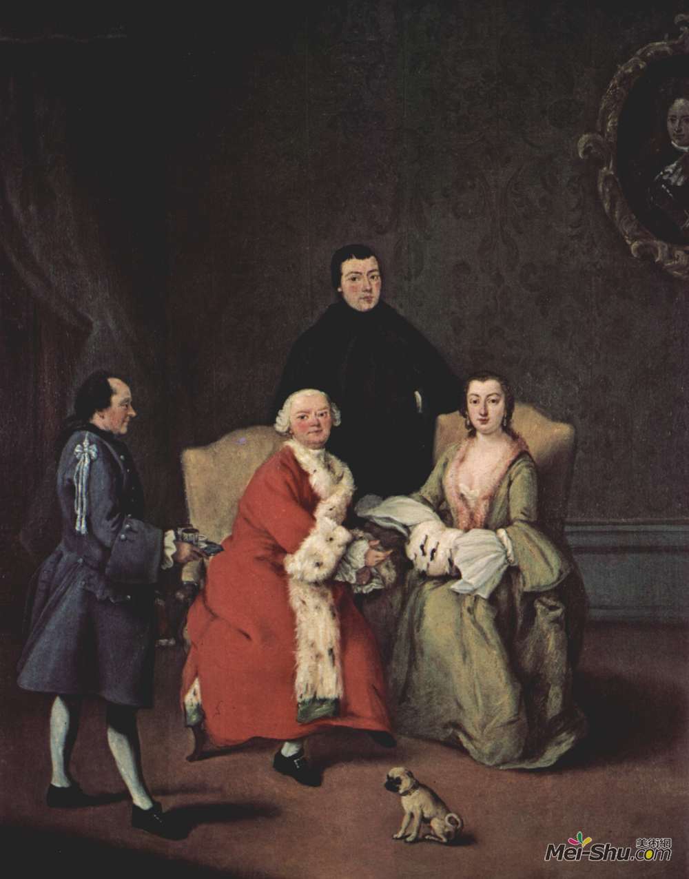 彼得罗·隆吉(Pietro Longhi)高清作品《家庭对话》