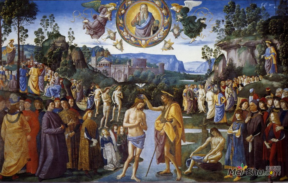 彼得罗·贝鲁吉诺(Pietro Perugino)高清作品《基督的洗礼》